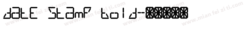 date stamp bold字体转换
